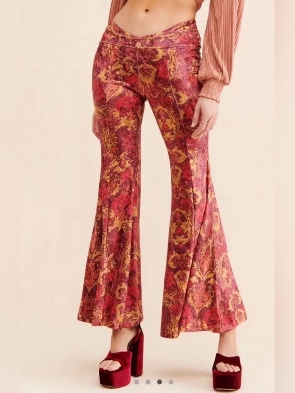 NWT Free People Hold Me Closer Flare Leggings SIZE M